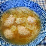 鶏つくねとネギのにゅう麺